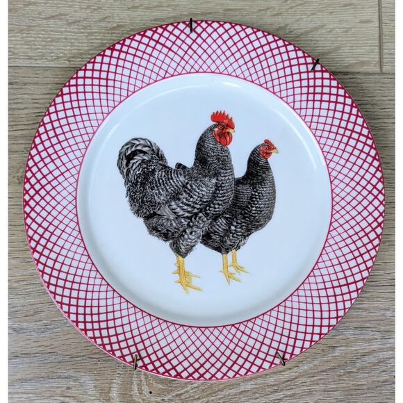 VTG The Haldon Group Devonshire 1981 Set of 3 Chicken Rooster Salad Plates 7.5" - Picture 5 of 9